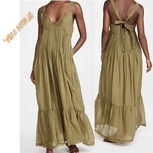 🔥¡¡FIRM PRICE!! FREE PEOPLE Frankie Pintuck Maxi Dress